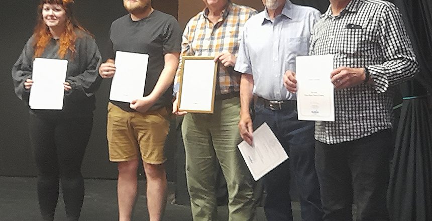 From left to right, Molly Rogers, Tom Moorwood, Tony Long, Doug Taylor and Colin Lee.